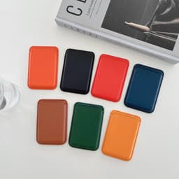 image-MagSafe Leather Card Holder for iPhone 12 13 Magnetic Wallet