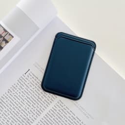 image-MagSafe Leather Card Holder for iPhone 12 13 Magnetic Wallet