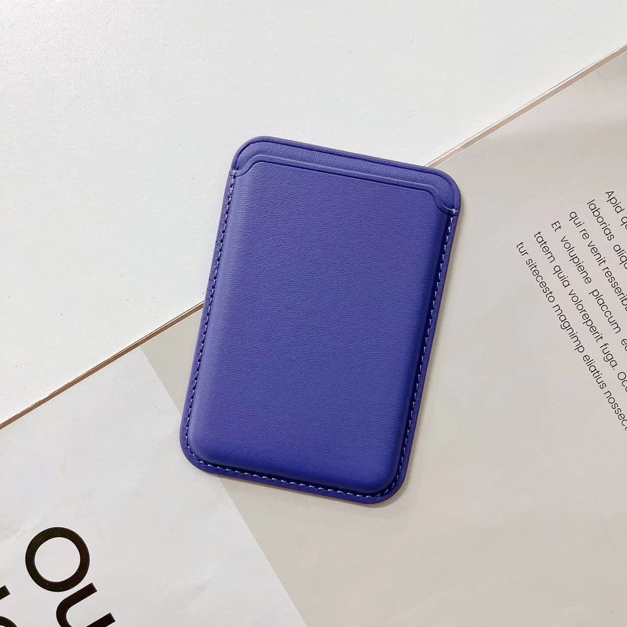 image-MagSafe Leather Card Holder for iPhone 12 13 Magnetic Wallet