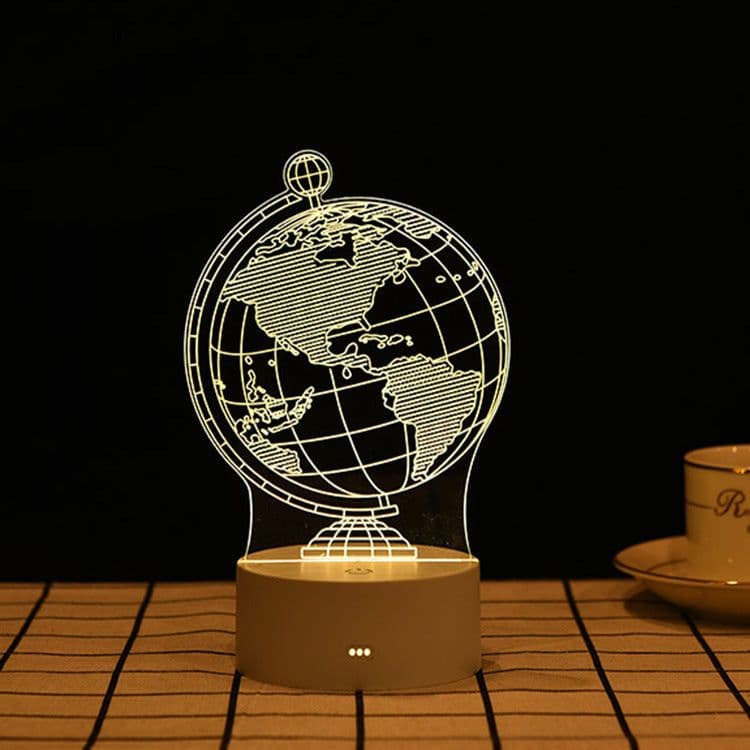 image-3D Cartoon Night Light USB Touch Lamp Acrylic Bedside Table Light