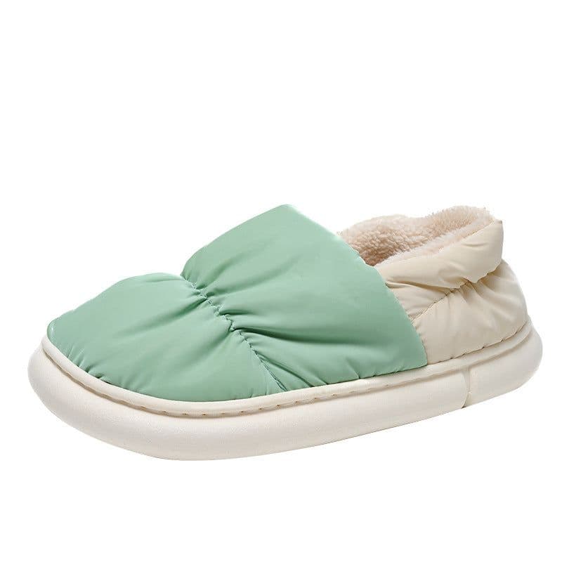 image-Beryllen Cotton Slippers Unisex Winter Warm Fleece-Lined Home Shoes