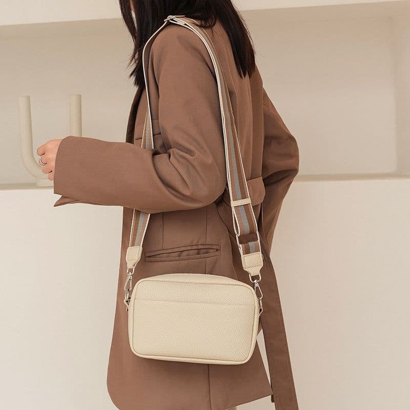 image-Women's PU Leather Crossbody Bag Small Square Shoulder Messenger Bag