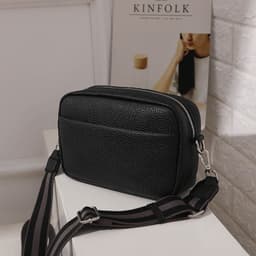 image-Women's PU Leather Crossbody Bag Small Square Shoulder Messenger Bag