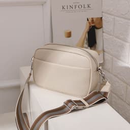 image-Women's PU Leather Crossbody Bag Small Square Shoulder Messenger Bag