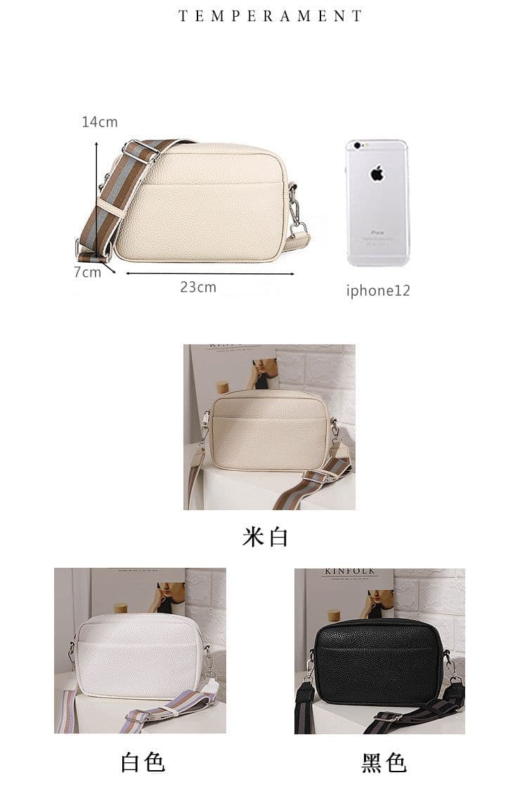 image-Women's PU Leather Crossbody Bag Small Square Shoulder Messenger Bag