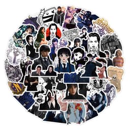 image-Wednesday TV Show Graffiti Stickers 50pcs Waterproof 4-6cm