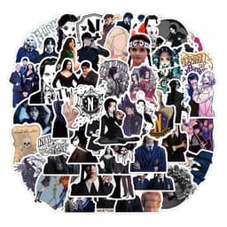 image-Wednesday TV Show Graffiti Stickers 50pcs Waterproof 4-6cm