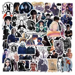 image-Wednesday TV Show Graffiti Stickers 50pcs Waterproof 4-6cm