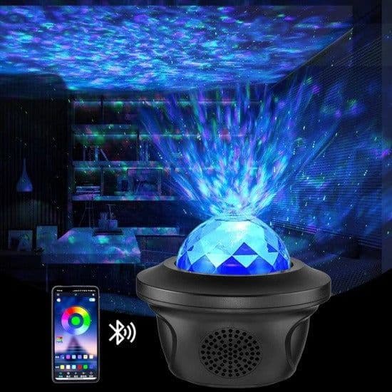 image-Smart LED Projector Light with WiFi Bluetooth Starry Sky Flame