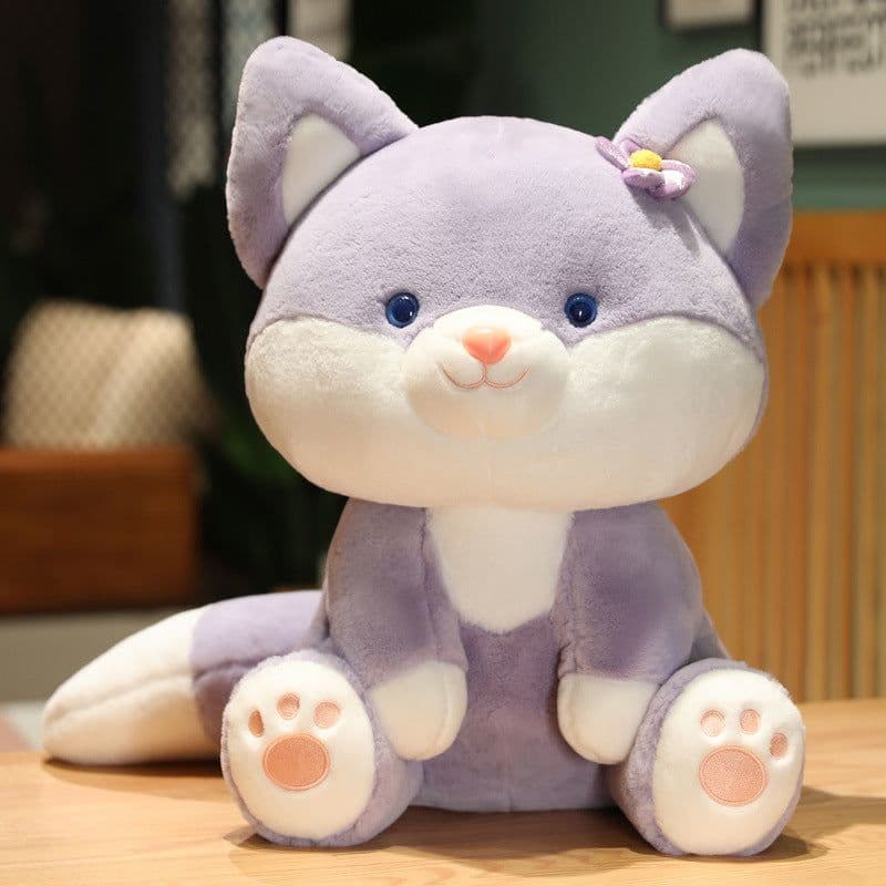 image-YZ BLUBLU TOY Purple Fox Plush Doll 50cm