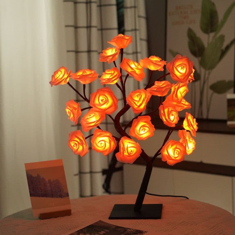 image-LED Rose Tree Lamp USB Decorative Night Light with Switch
