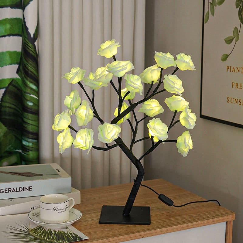 image-LED Rose Tree Lamp USB Decorative Night Light with Switch
