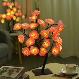 image-LED Rose Tree Lamp USB Decorative Night Light with Switch