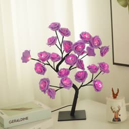 image-LED Rose Tree Lamp USB Decorative Night Light with Switch