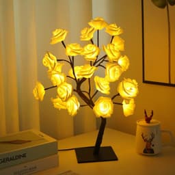 image-LED Rose Tree Lamp USB Decorative Night Light with Switch