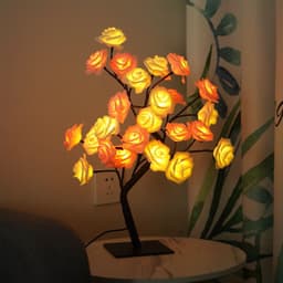image-LED Rose Tree Lamp USB Decorative Night Light with Switch
