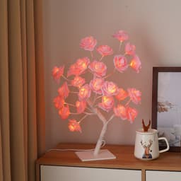 image-LED Rose Tree Lamp USB Decorative Night Light with Switch