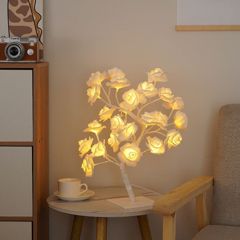image-LED Rose Tree Lamp USB Decorative Night Light with Switch