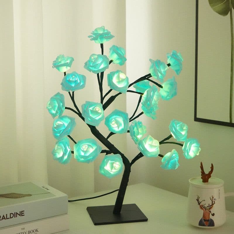 image-LED Rose Tree Lamp USB Decorative Night Light with Switch