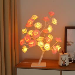image-LED Rose Tree Lamp USB Decorative Night Light with Switch
