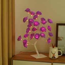image-LED Rose Tree Lamp USB Decorative Night Light with Switch
