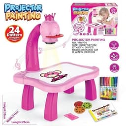 image-Kids Magnetic Drawing Board with Deer Projection 24 Patterns Toy