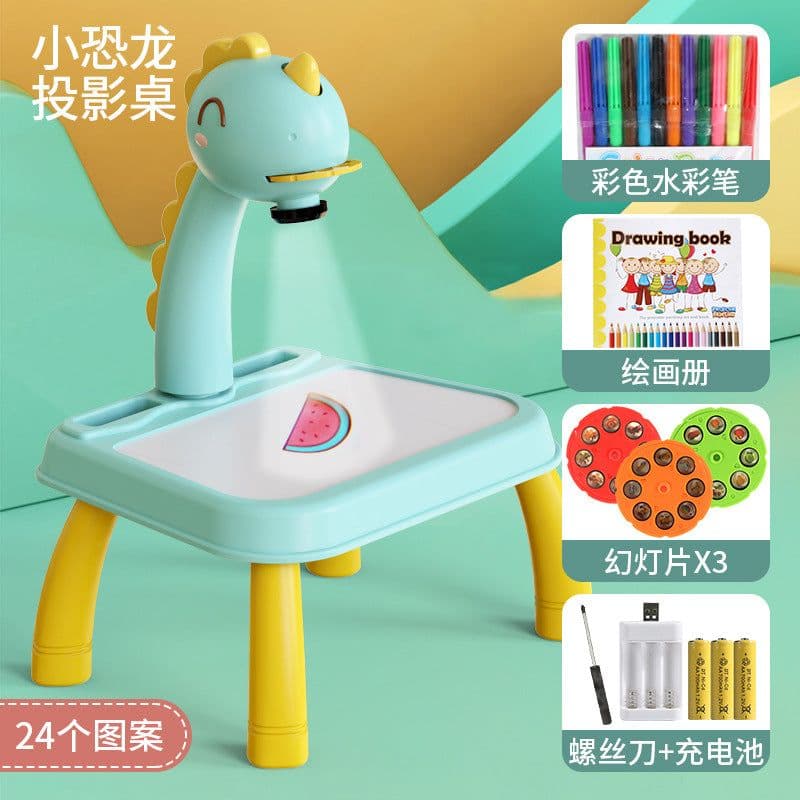 image-Kids Magnetic Drawing Board with Deer Projection 24 Patterns Toy