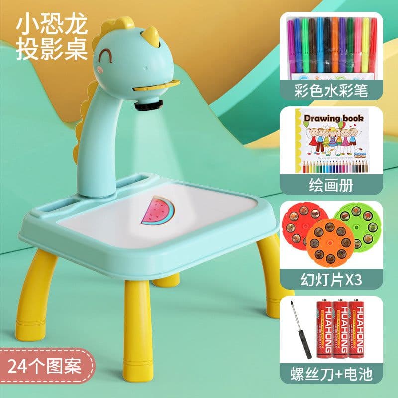 image-Kids Magnetic Drawing Board with Deer Projection 24 Patterns Toy
