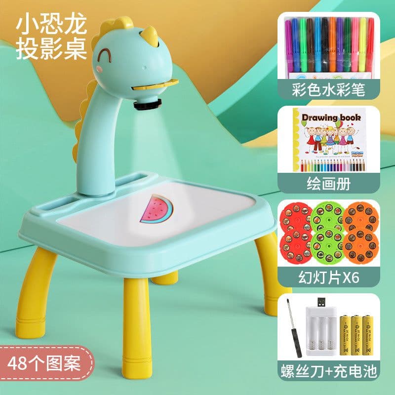 image-Kids Magnetic Drawing Board with Deer Projection 24 Patterns Toy