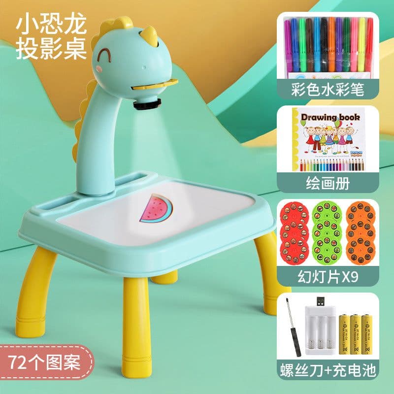 image-Kids Magnetic Drawing Board with Deer Projection 24 Patterns Toy