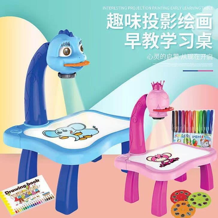 image-Kids Magnetic Drawing Board with Deer Projection 24 Patterns Toy