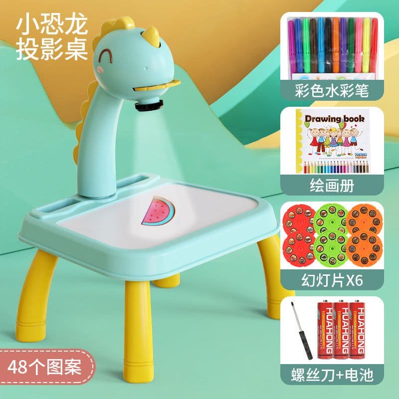 image-Kids Magnetic Drawing Board with Deer Projection 24 Patterns Toy