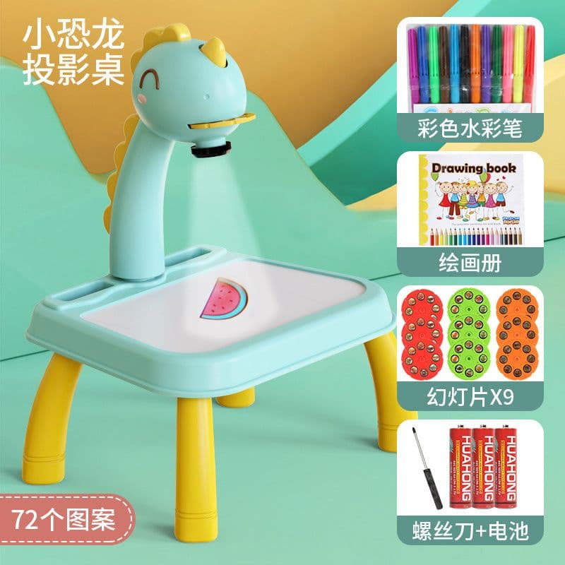 image-Kids Magnetic Drawing Board with Deer Projection 24 Patterns Toy