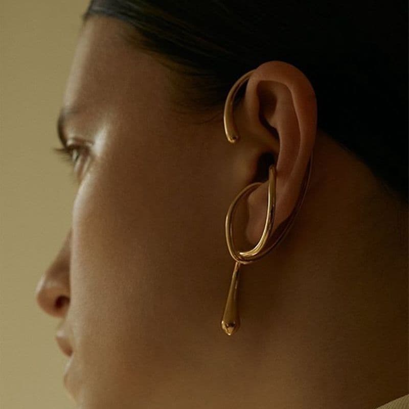 image-Geometric Ear Cuff Clip Earrings Non-Pierced Women's Ear Bone Clip