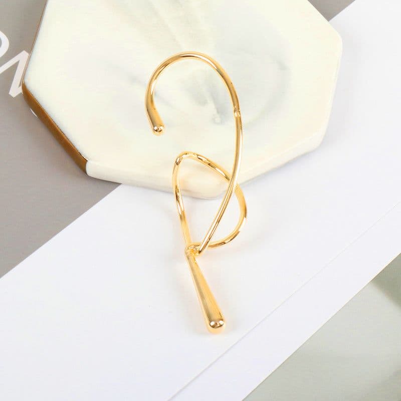 image-Geometric Ear Cuff Clip Earrings Non-Pierced Women's Ear Bone Clip