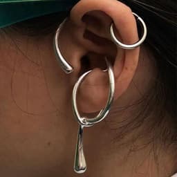 image-Geometric Ear Cuff Clip Earrings Non-Pierced Women's Ear Bone Clip