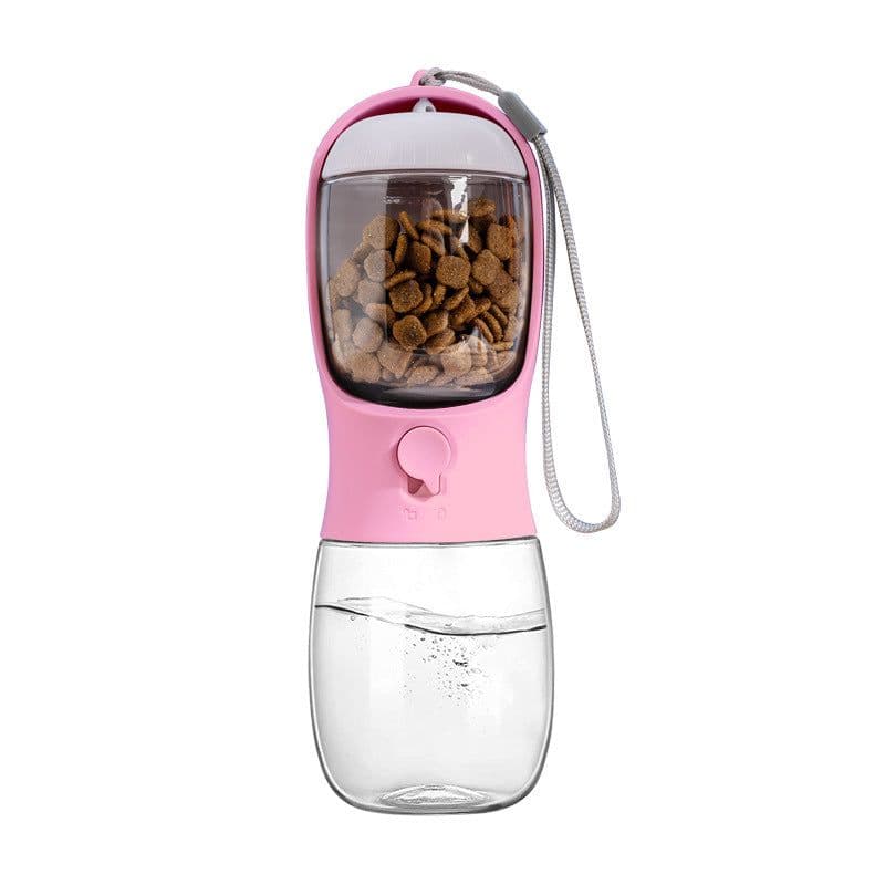 image-Portable Pet Water and Food Bottle 2-in-1 Dog Cat Travel Cup