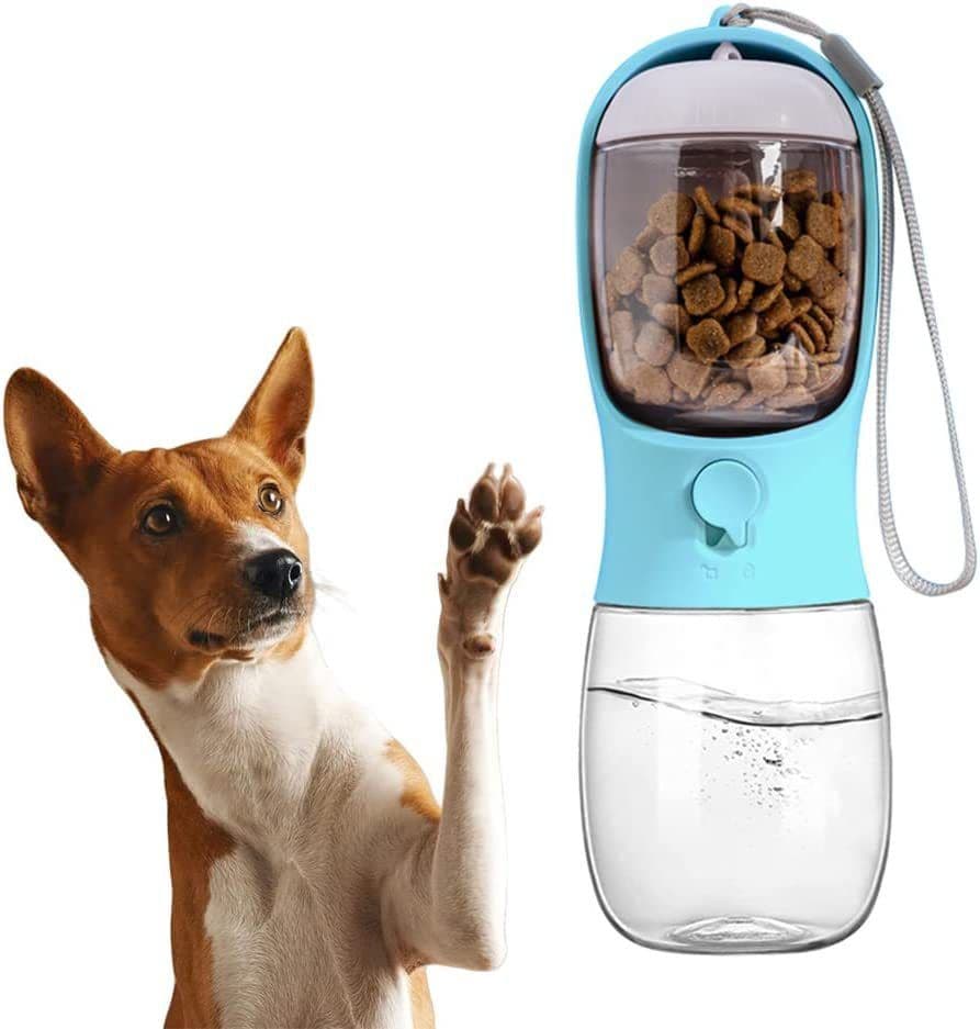 image-Portable Pet Water and Food Bottle 2-in-1 Dog Cat Travel Cup