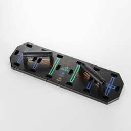 image-Push-Up Board Bracket with Resistance Bands Training Equipment