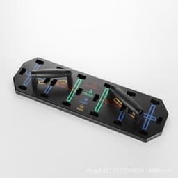 image-Push-Up Board Bracket with Resistance Bands Training Equipment