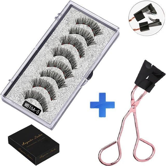 image-Magnetic False Eyelashes 3D Natural Curl Imported Fiber MA Series