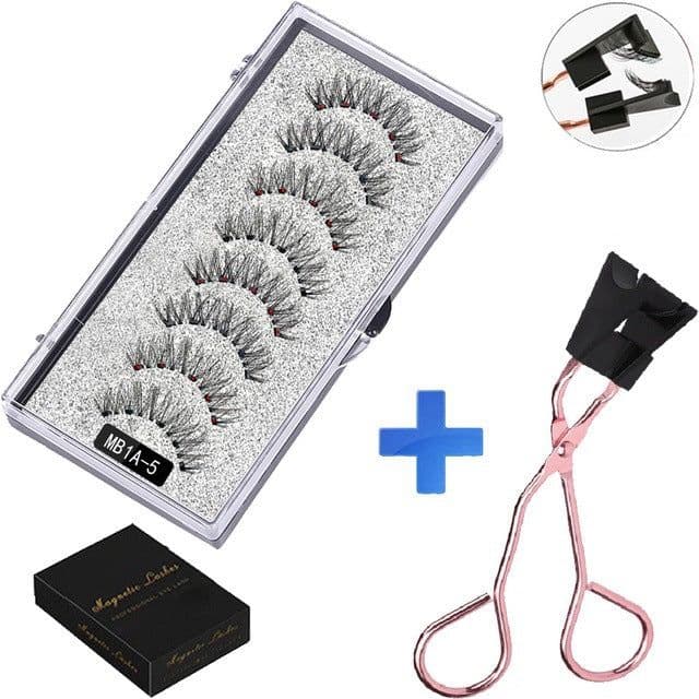 image-Magnetic False Eyelashes 3D Natural Curl Imported Fiber MA Series