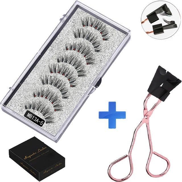 image-Magnetic False Eyelashes 3D Natural Curl Imported Fiber MA Series