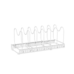 image-Adjustable Telescopic Pot Rack Kitchen Cabinet Storage Organizer