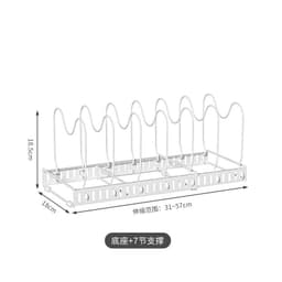 image-Adjustable Telescopic Pot Rack Kitchen Cabinet Storage Organizer