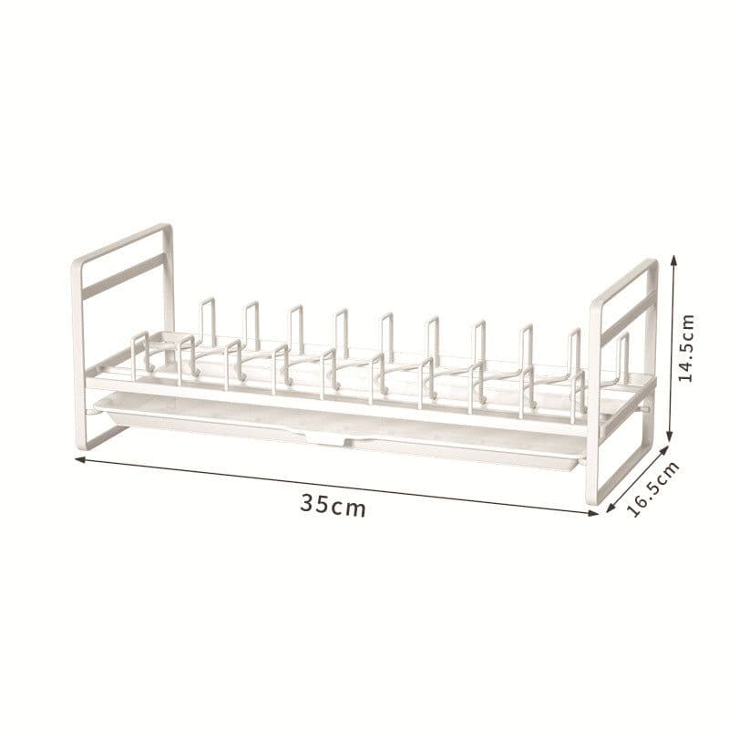 image-Adjustable Telescopic Pot Rack Kitchen Cabinet Storage Organizer