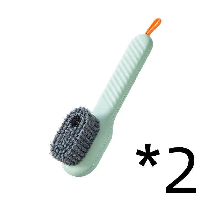 image-Multifunctional Soft-bristled Shoe Brush Long Handle Brush Automatic Liquid Adding Shoe Clothing Board Brush Cleaning Tool