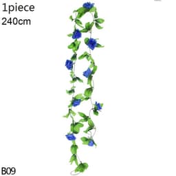 image-Artificial Flower Wisteria Vine Ivy Leaf Garland Silk Rose Flowers Rattan String Vine Wedding Arch Flower Home Garden Decoration
