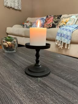 image-Vibhsa Pillar Candle Holder - Matte Black (4.5"H)