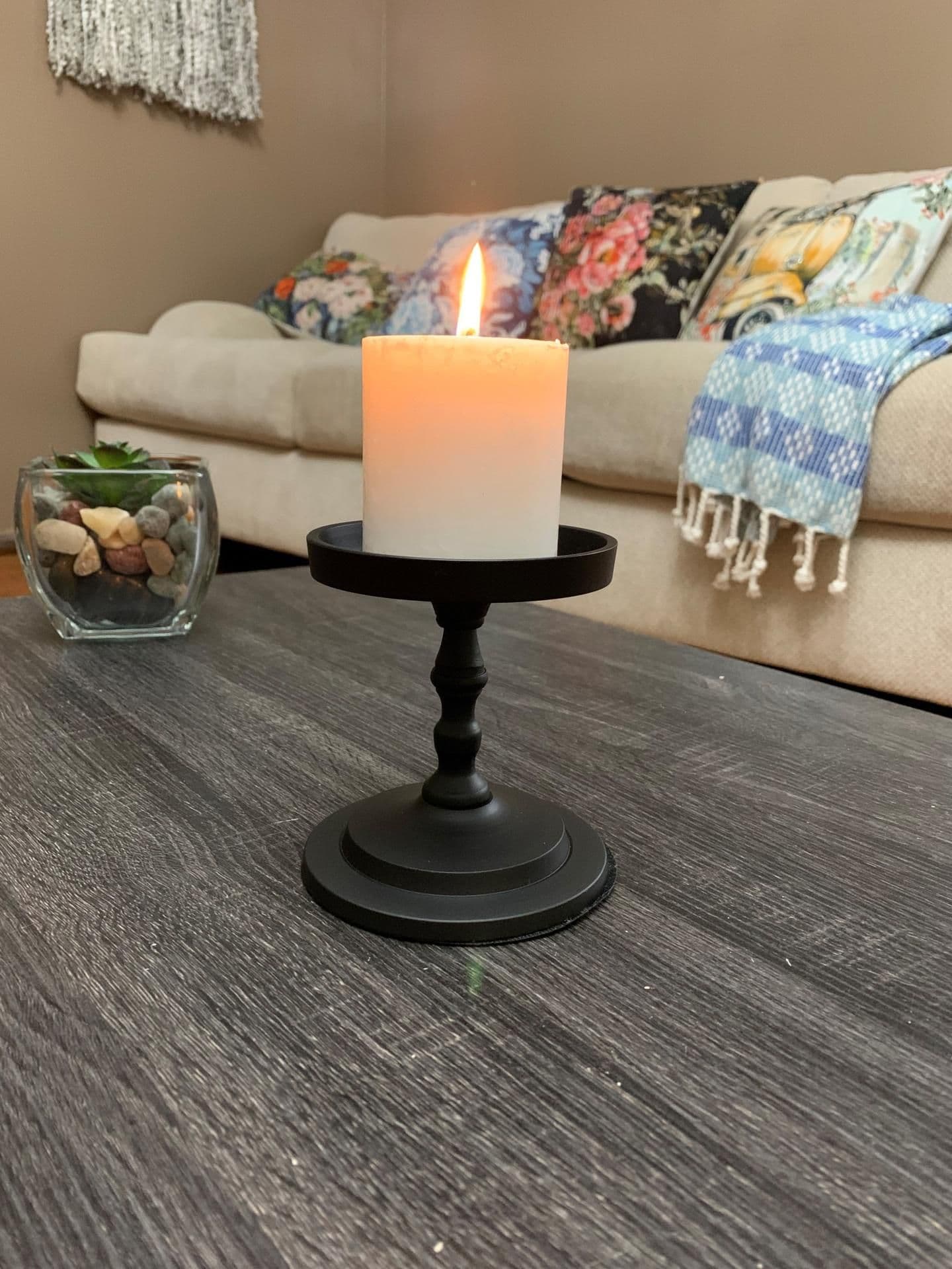 image-Vibhsa Pillar Candle Holder - Matte Black (4.5"H)